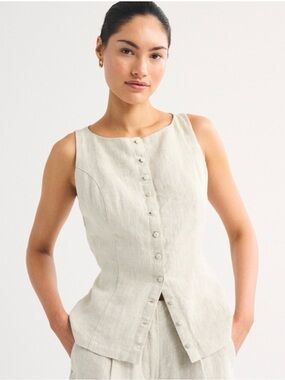 Abercrombie 100% linen matching set